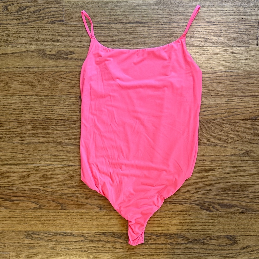 Aerie Smoothez neon pink bodysuit